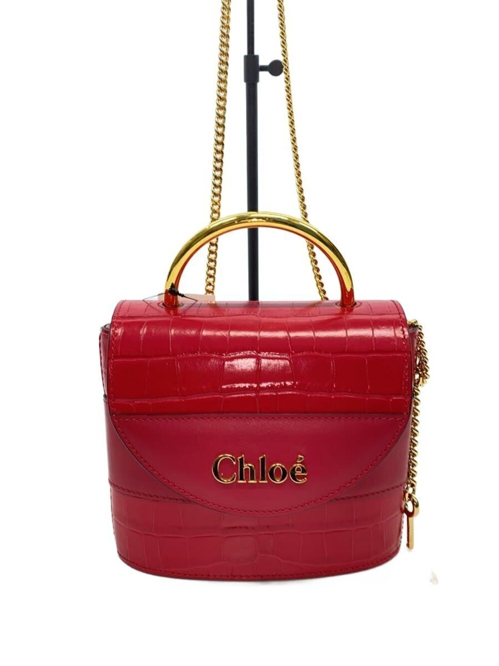 Chloe PADLOCK Abbey Lock Shoulder Bag Leather PinkBag